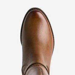 Botte CAPRICE camel cuir bi matière