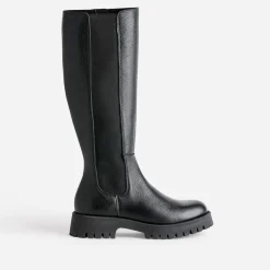 Botte noire TEXTO cuir éco-conçue semelle crantée