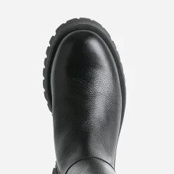 Botte noire TEXTO cuir éco-conçue semelle crantée