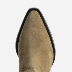 Botte santiag TEXTO beige cuir velours