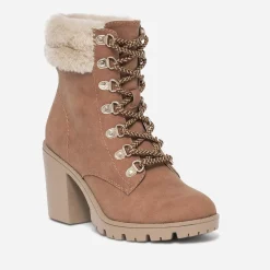 Bottine à talon TEXTO camel esprit montagne