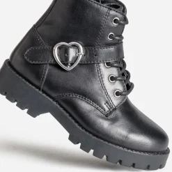 Bottine BUGGY noire boucle-coeur
