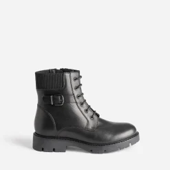 Bottine BUGGY noire éco-conçue décor boucle