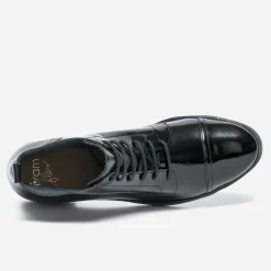 Bottine ERAM FLEX noire en cuir verni