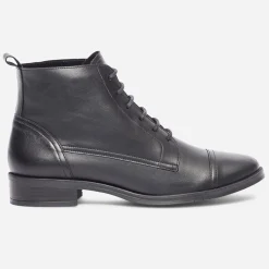 Bottine ERAM FLEX noire en cuir éco-conçu