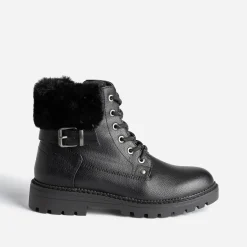 Bottine noire fourrée