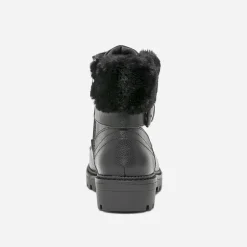 Bottine noire fourrée