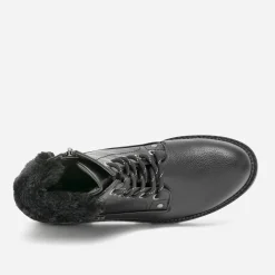 Bottine noire fourrée