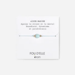 Bracelet bleu pierre aigue-marine