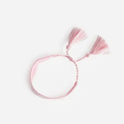 Bracelet rose broderie message