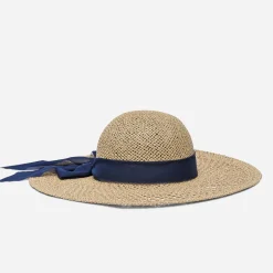 Capeline beige effet raphia ajouré