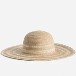 Capeline camel et beige fils dorés