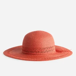 Capeline TEXTO corail paille papier