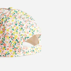 Casquette écrue à imprimé fleurs d'été