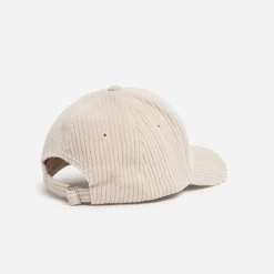 Casquette écrue velours côtelée