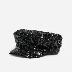 Casquette de marin TEXTO noire sequins