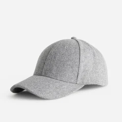 Casquette grise laine feutrée