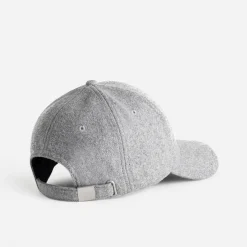 Casquette grise laine feutrée