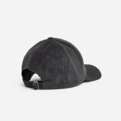 Casquette grise velours côtelé