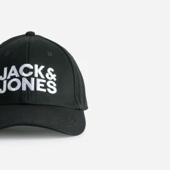 Casquette JACK&JONES noire broderie blanche