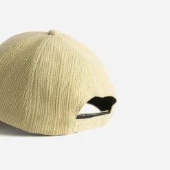 Casquette TEXTO jaune effet côtelé