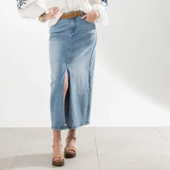 Ceinture TEXTO camel cuir velours