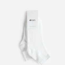 Chaussettes blanches résille graphique et coton
