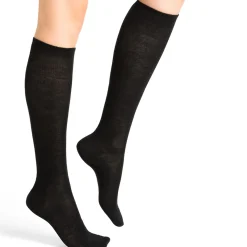 Chaussettes montantes noires BLEU FORET laine mérinos 37-41