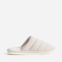 Chausson-mule beige fourré