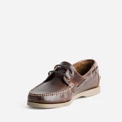 Chaussure bateau marron cuir