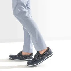 Chaussure-bateau marine cuir nubuck