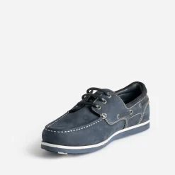 Chaussure-bateau marine cuir nubuck