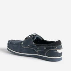Chaussure-bateau marine cuir nubuck