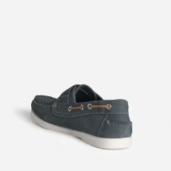Chaussure-bateau marine cuir scratch