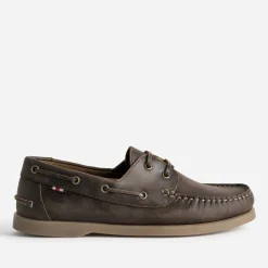Chaussure-bateau marron en cuir