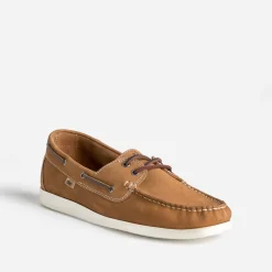 Chaussure-bateau TBS camel cuir nubuck