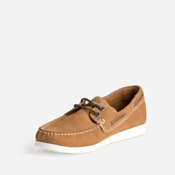 Chaussure-bateau TBS camel cuir nubuck