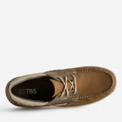 Chaussure-bateau TBS camel et marron cuir