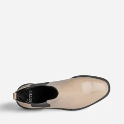 Chelsea boots beige verni