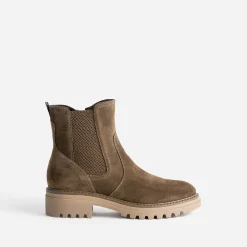 Chelsea boots BUGGY taupe en cuir