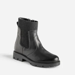 Chelsea boots éco-conçu BUGGY noir cuir tige élastiquée
