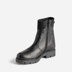 Chelsea boots éco-conçu BUGGY noir cuir tige élastiquée