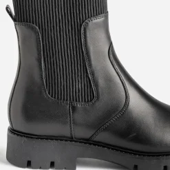 Chelsea boots éco-conçu BUGGY noir cuir tige élastiquée