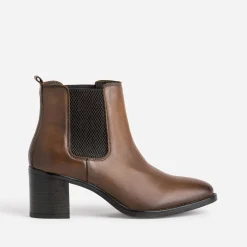 Chelsea boots cognac en cuir