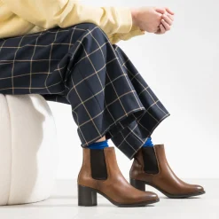 Chelsea boots cognac en cuir