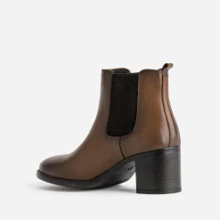 Chelsea boots cognac en cuir