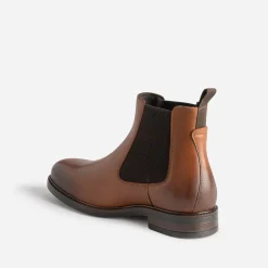 Chelsea boots cognac en cuir