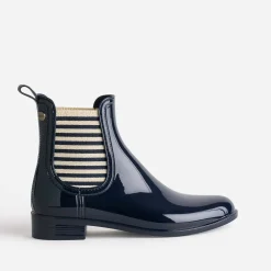Chelsea boots de pluie IGOR marine élastiques rayés