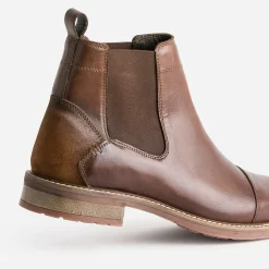Chelsea boots marron cuir