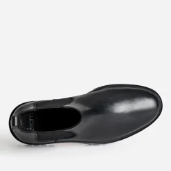 Chelsea boots noir cuir semelle crantée